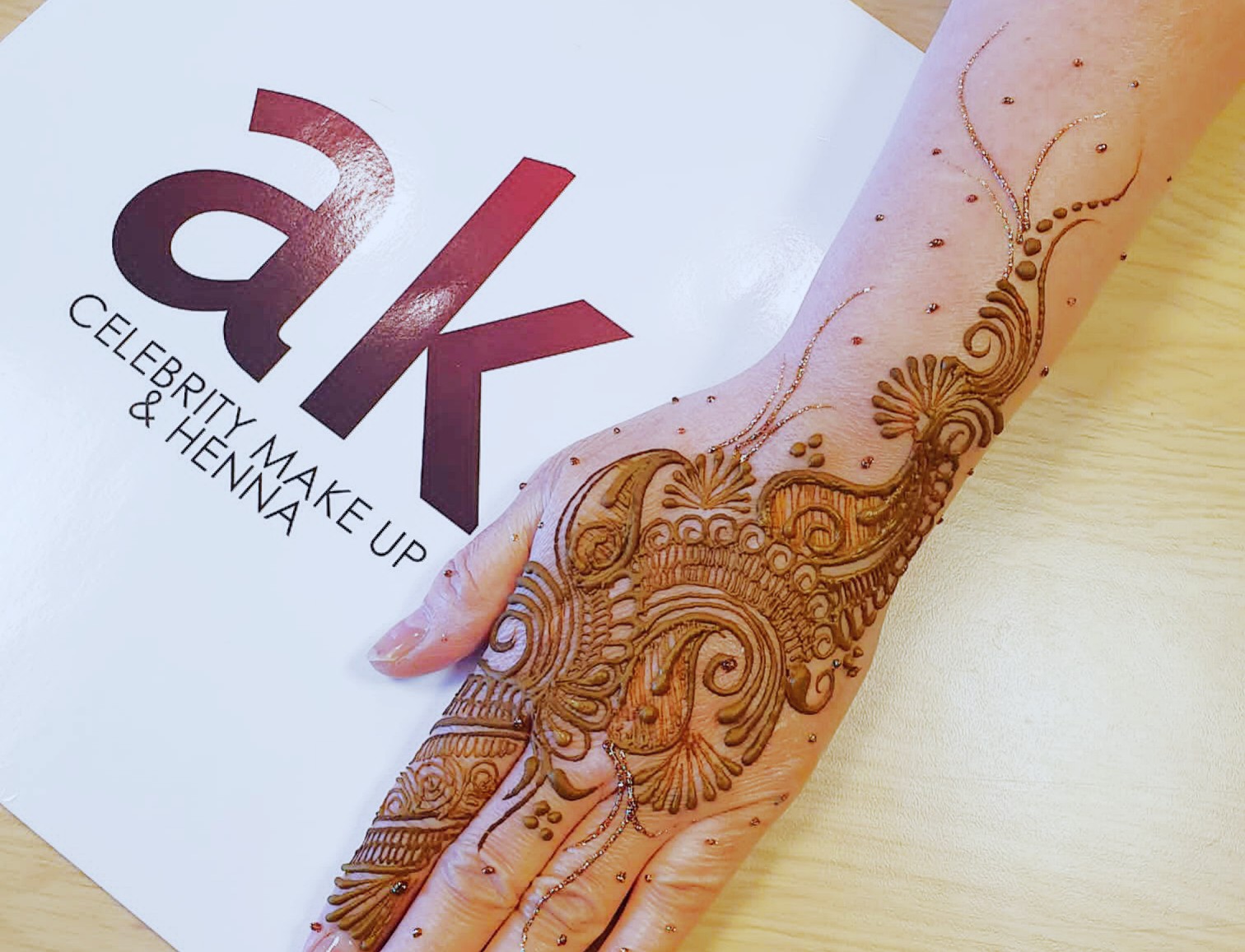 Henna art on hand